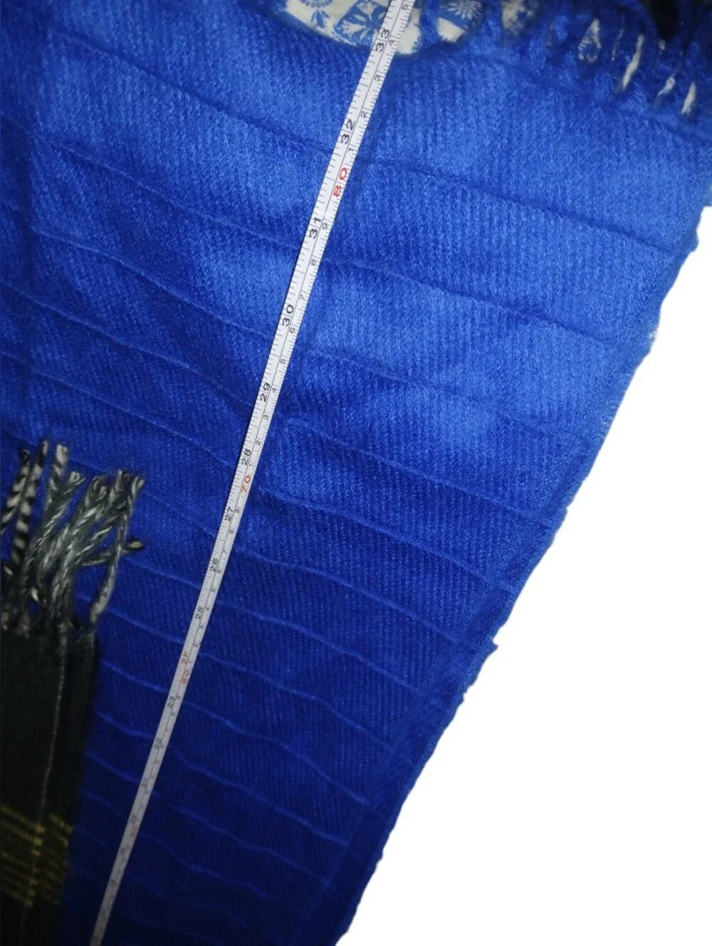 Christian Dior Monsieur 2 Soft Plush Scarfs Blue And Plaid Print